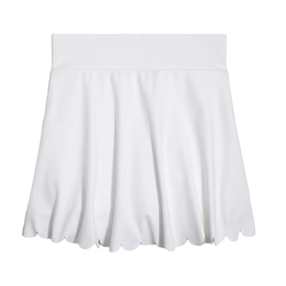 J.Crew Active Skort with Scalloped Hem in White